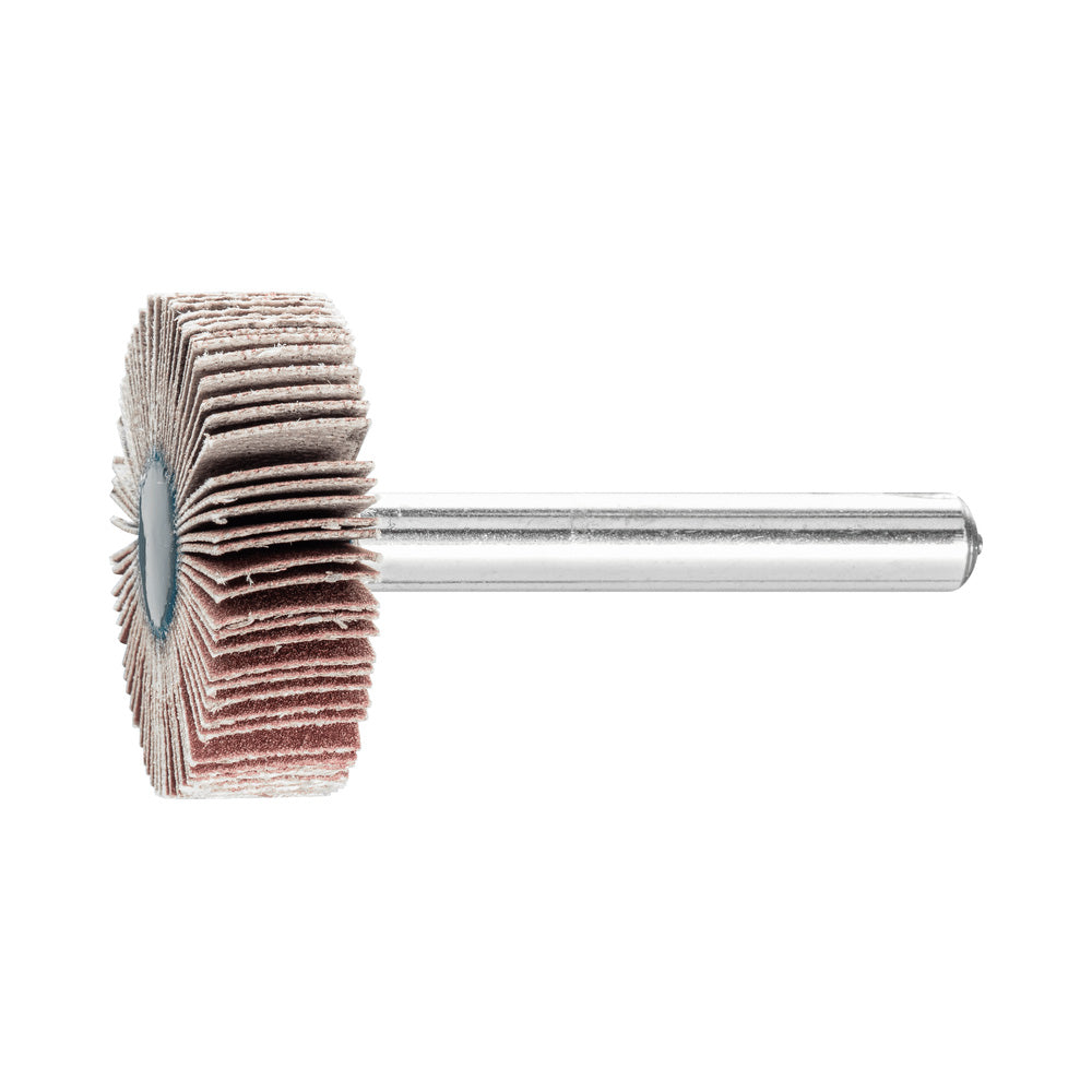 Alum oxide mounted flap wheel F 30x10 mm shank 6 mm A400 fine grind/finish_40108269_44402406
