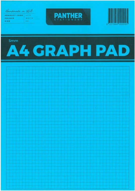 Panther Graph Pad A4 25 Leaf 5mm Grid 1001128 68061