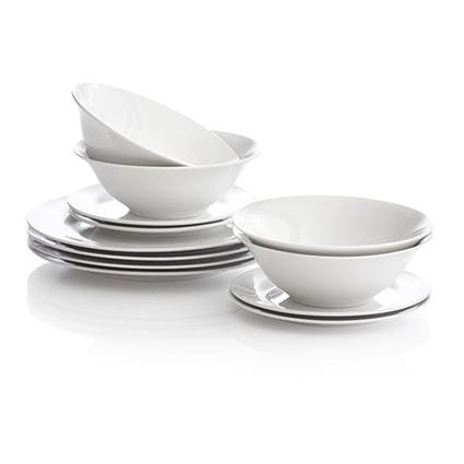 Porcelain Dinner Set White 12 Piece 1007213 41801246