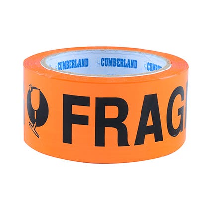 Cumberland Fragile Tape 46 Micron 48mmx66M Orange 1040984 7188