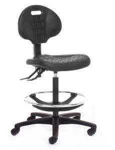 Stool Lab 300 Pu Seat And Back With Drafting Ring 1041279 LAB300DRF
