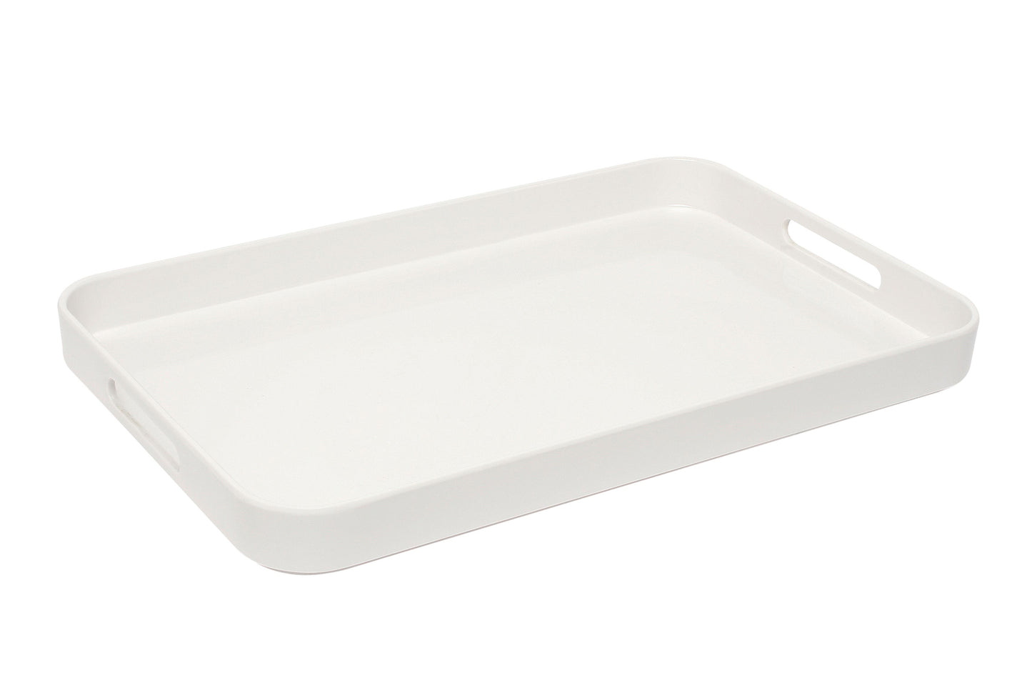 Compass Large Melamine Tray With Side Handles 480X310mm White 1046676 65075402
