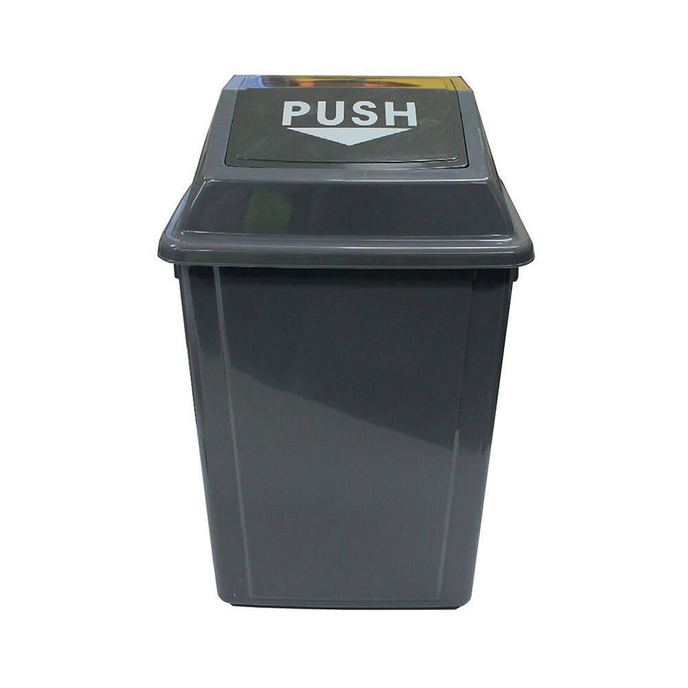 Cleanlink Rubbish Bin With Bullet Lid 60L Grey 1047509 12056