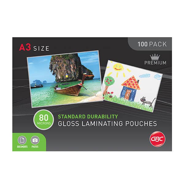 GBC Creative Laminating Pouch A3 80 Micron Pk100_1050686_BL80MA3
