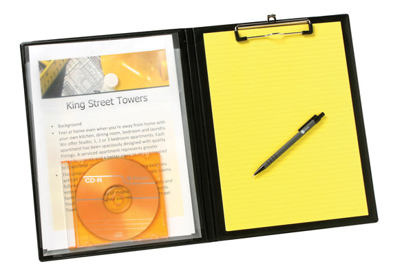 Marbig Clipfolder With Insert Expanding Pocket Black_105117500_4450002