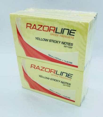 Razorline Sticky Adhesive Notes 76X127mm Yellow 1054876 RZ7320