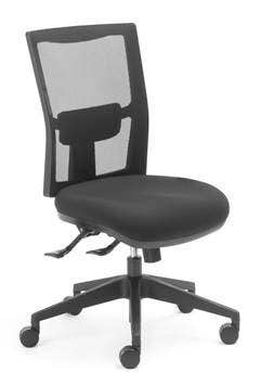 Team Air Express Task Chair 135Kg Boxed For Easy Assembly Black Mesh No Arm 1055265 CSXTMA3LV