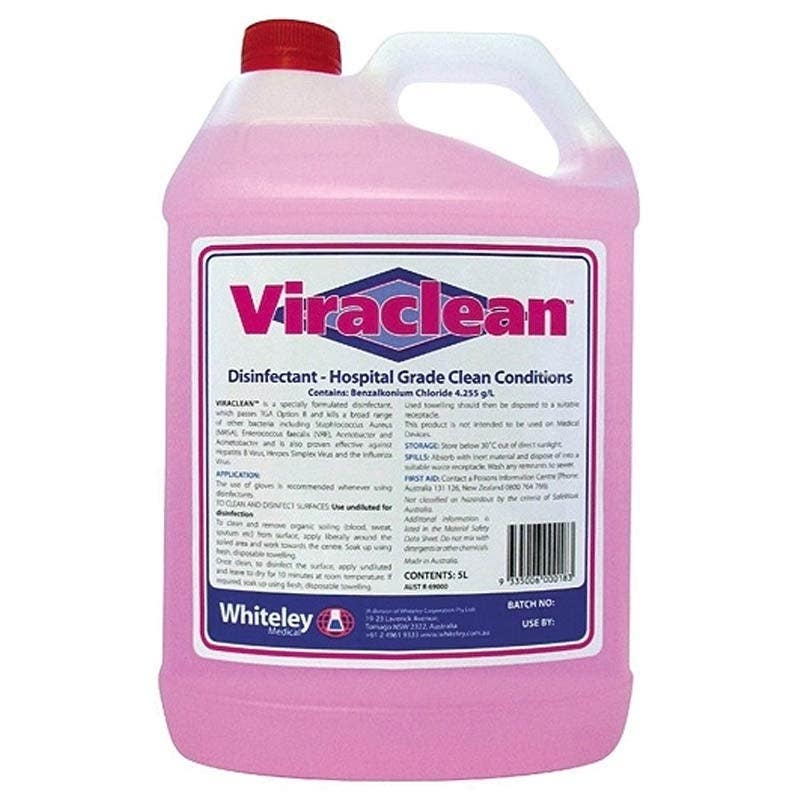 Viraclean Disinfectant Antibacterial Surface Cleaner 5L 1055441 858234