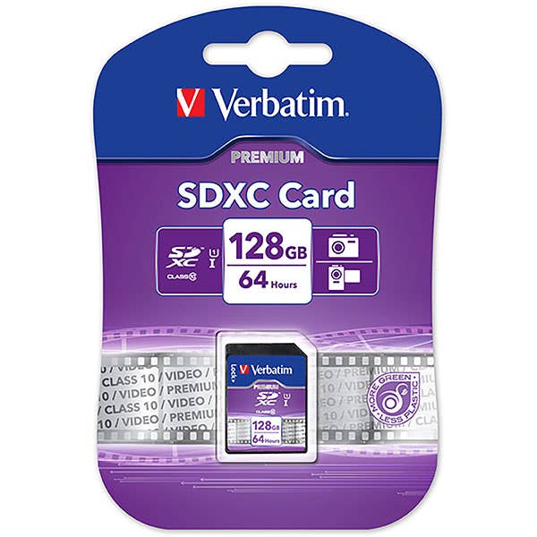 Verbatim Sdxc 128Gb Memory Card Class 10 Usbi 1057253 44025