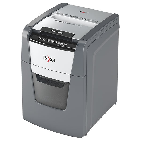 Rexel Optimum Auto+ Shredder 100X Cross Cut 100 Sheets Auto 34L Bin_1070434_RX2020100XAU