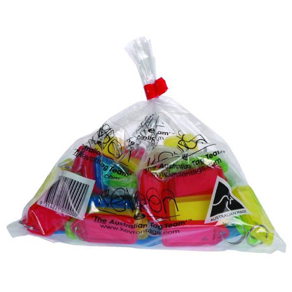 Tag Key Plastic Mixed Colours 19mm Ring Pk 50 109957 29087