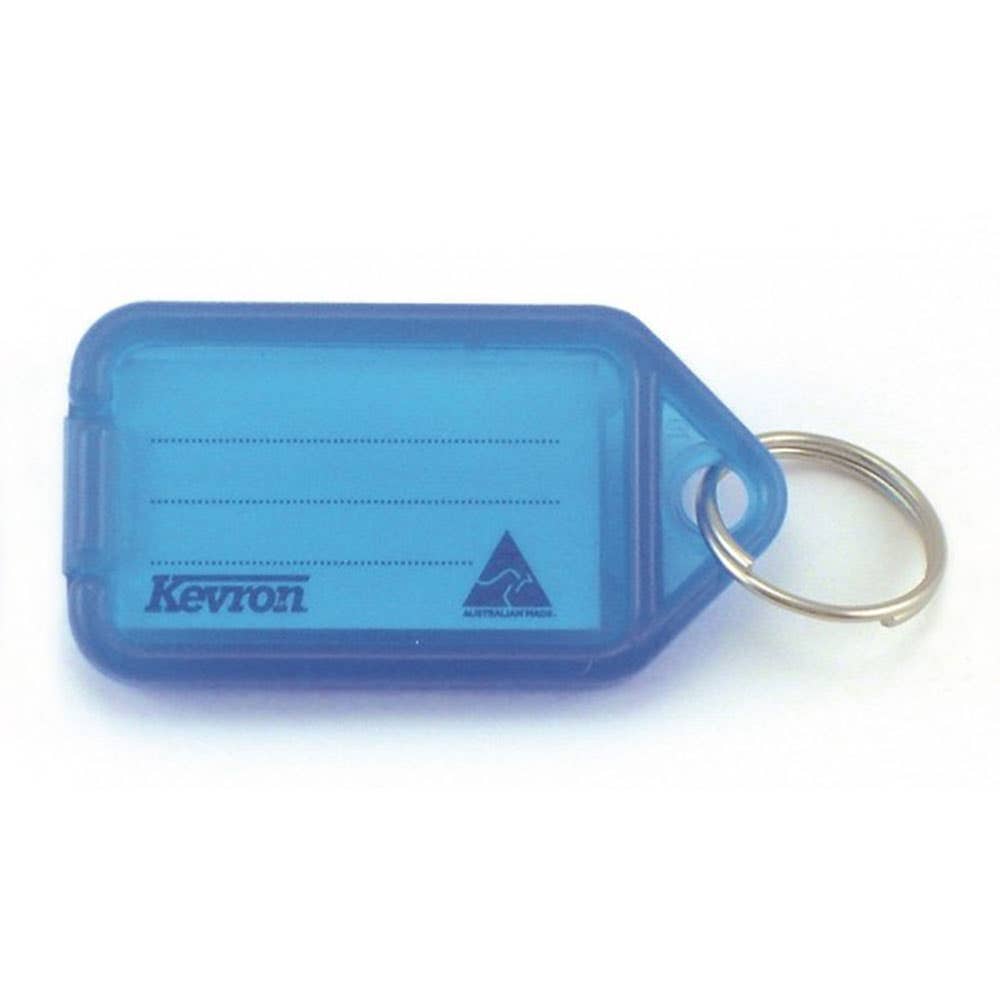 Plastic ID Key Tags Blue 56 x 30mm Pk 50 109959 27573