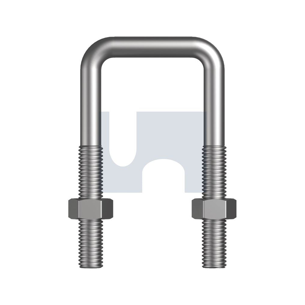 U Bolt Square Kit ZP (Rohs Compliant) Hec/Mild Steel M10 42 X 86 - Pk 50_40089793_KUSMSZCM10042086