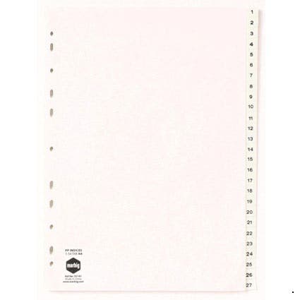 Marbig Dividers Pp A4 1-54 Tab White 39468900 35141