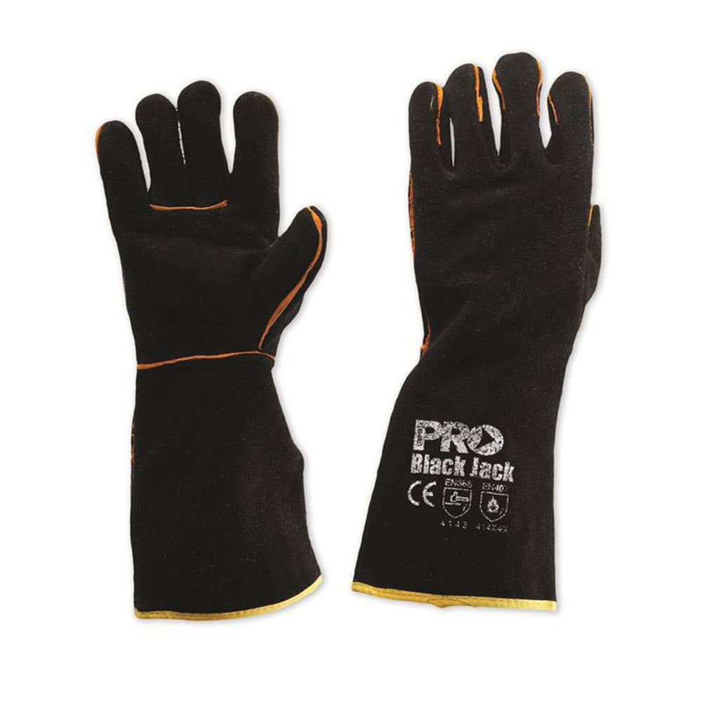 Gloves Welding Black/Gold Mens 406mm Length ProChoice 1225001 BGW16