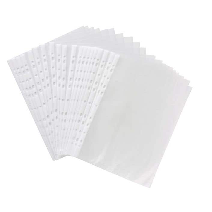 Marbig Sheet Protectors A4 Copysafe Silver Strip 50 Microns Box 100 130034300 25101