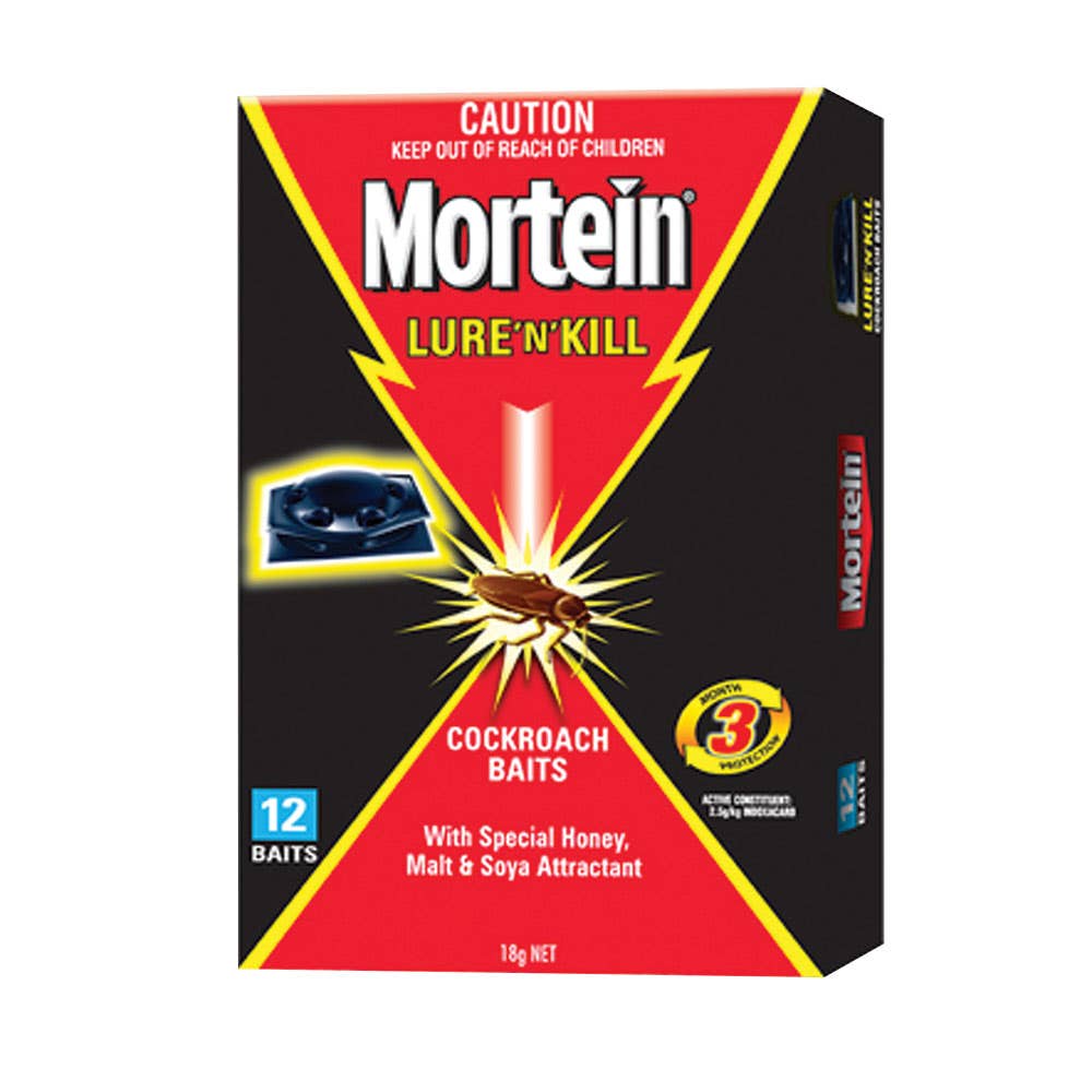 Insecticide Lure 'n' Kill Cockroach Bait 6 Pk Mortein 1322033 8206458