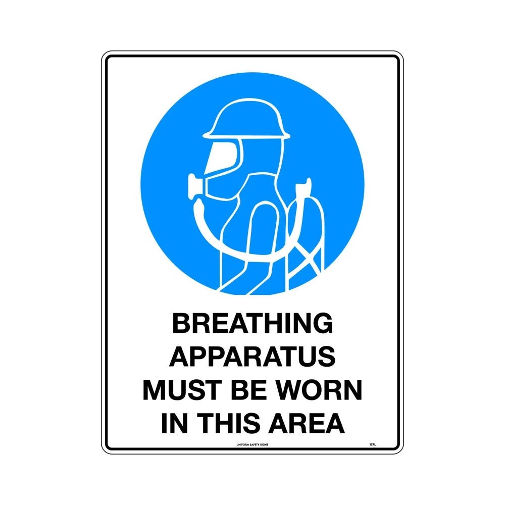 Sign BREATHING APPARATUS MUST BE WORN 600 X 450mm Poly_297506_137LP