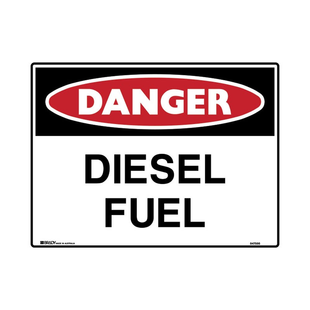Sign DANGER DIESEL FUEL 600 x 450mm Reflective 140460 847586