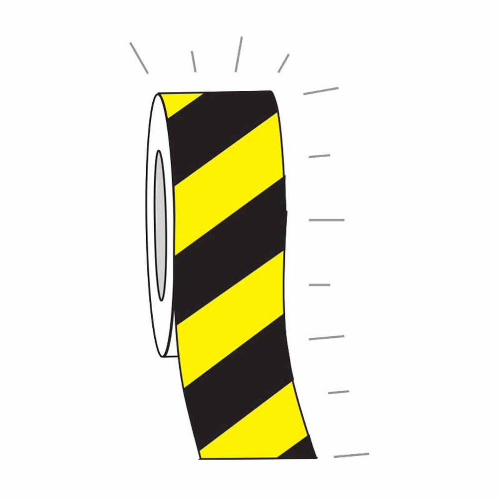 Tape Reflective Ultra Self Adhesive Class 1 Black/Yellow 75mm x 4.5m 148786 852380