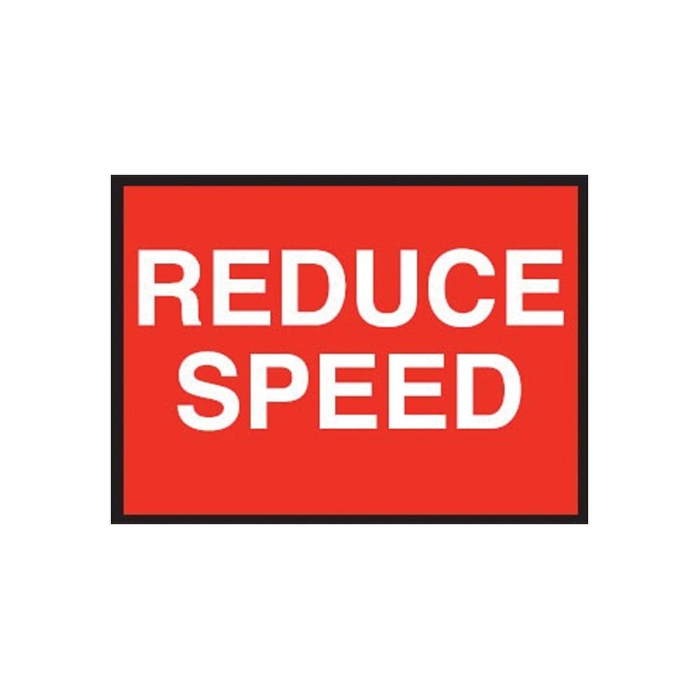 Sign Temp Traffic Reduce Speed 900x600 Wht/ Rd 153229 853707