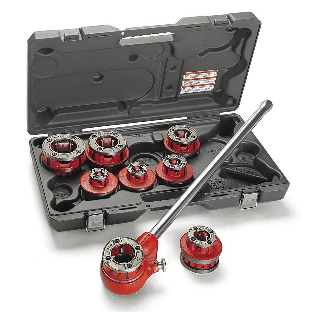 Exposed Ratchet BSPT Pipe Threader Set 12-50mm 1536002 65255