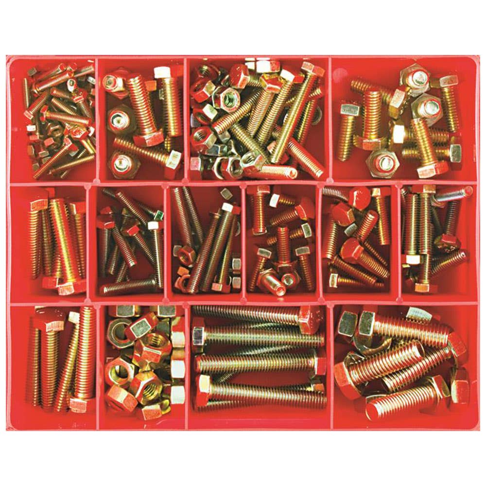 Grab Kit Screw Set + Nut Metric 13 Sizes 4-10mm 221 Piece 1605003 CA196