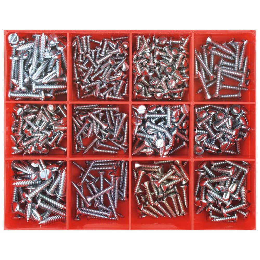 Grab Kit Screw Self Tapping Zinc Slot Pan + Raised Head 12 Sizes 1609002 CA420