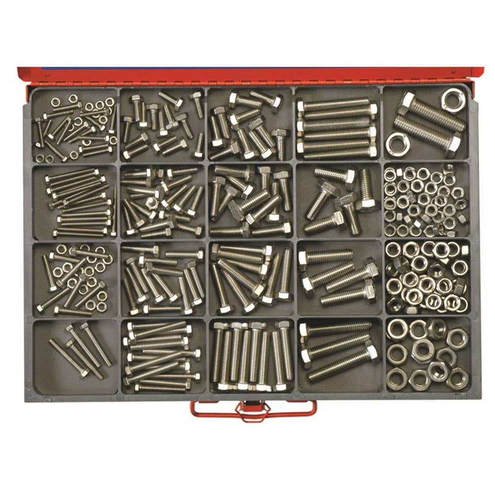 Grab Kit Screw Set + Nuts Stainless Steel 17 Sizes 314 Piece 1614006 CA1880