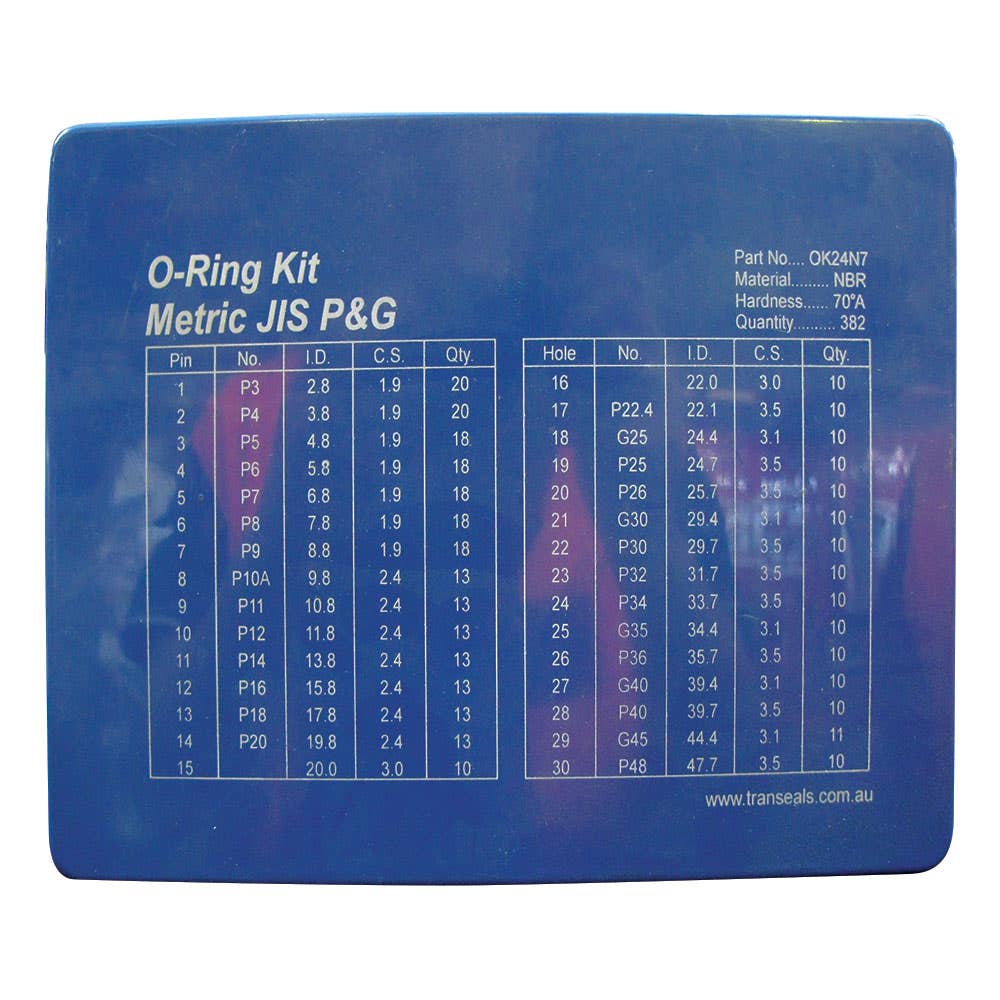 O-Ring Kit Metric JIS 382 Piece 1621006 OK24N7