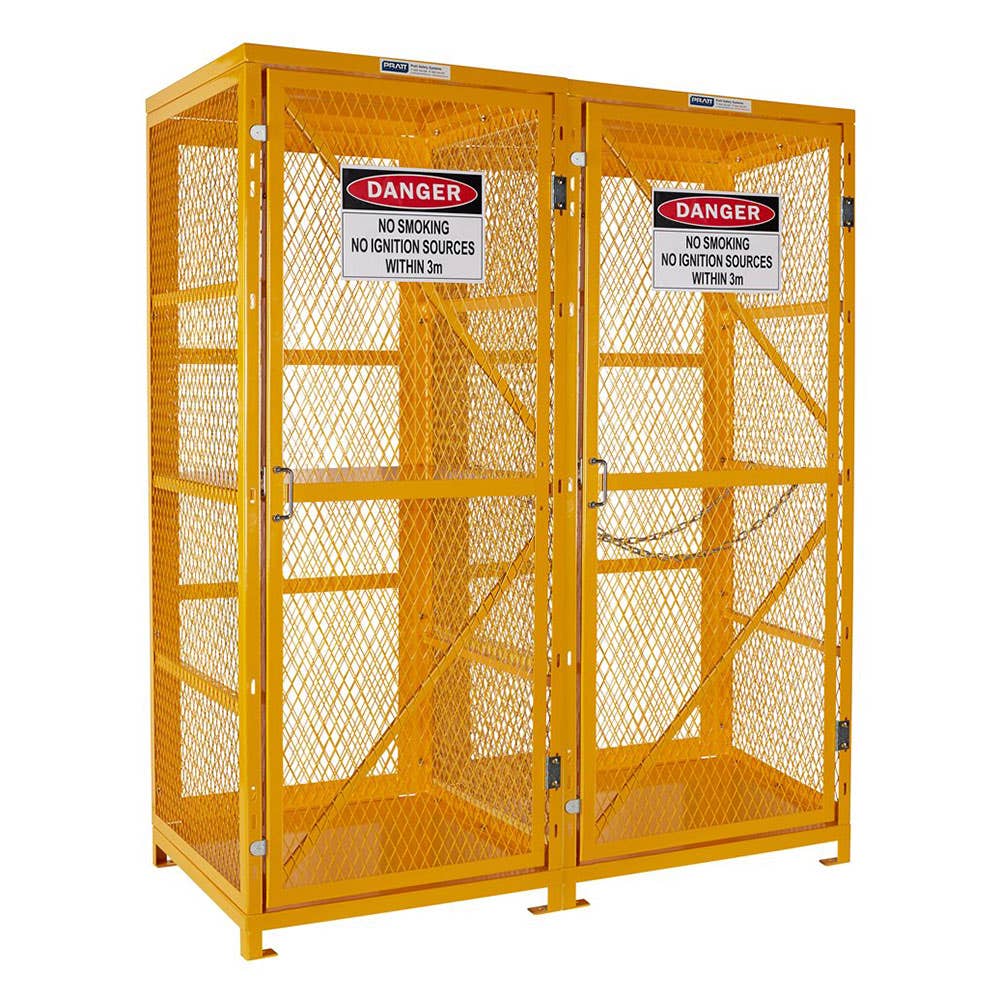 Cage Storage Gas 9 Vertical + 8 Forklift Cylinder Capacity 1520 x 760 x 1920mm 186209 PSGC8F9V