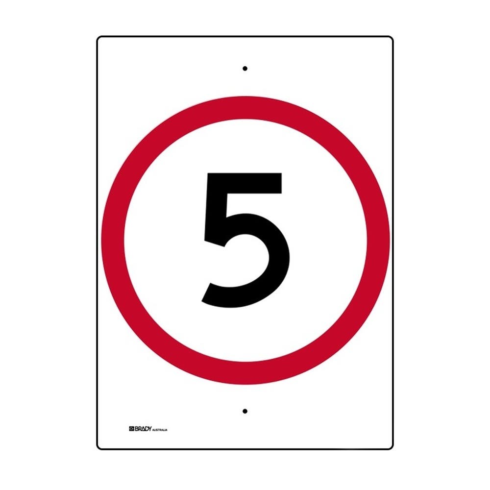 Sign Speed Limit 5 In Roundel 600 X 450mm Class 1 Reflective Aluminium 189387 873938