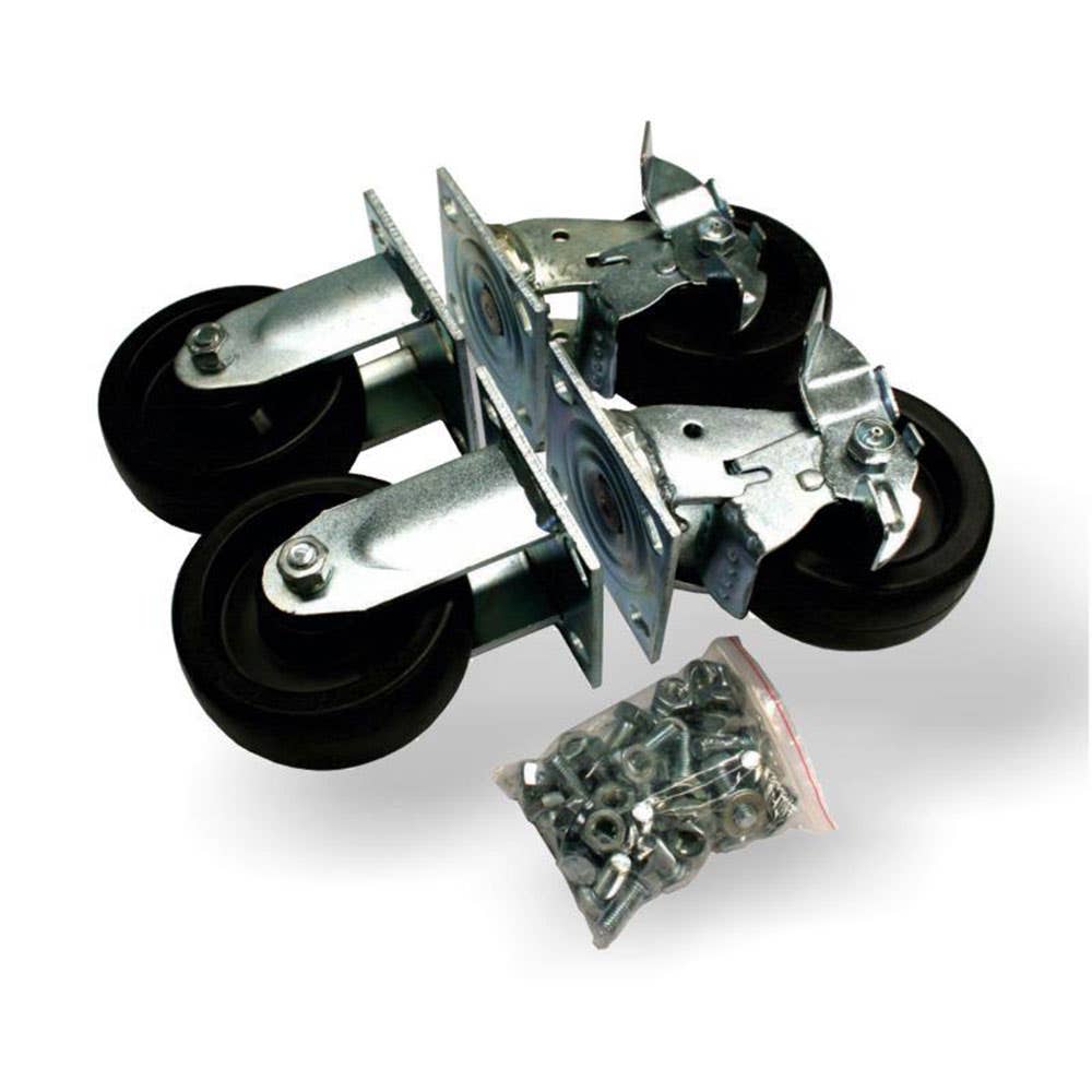Castor Set Polypropylene For Site Box 2 x Fixed + 2 x Swivel 1-11 197816 SITECASTORSET