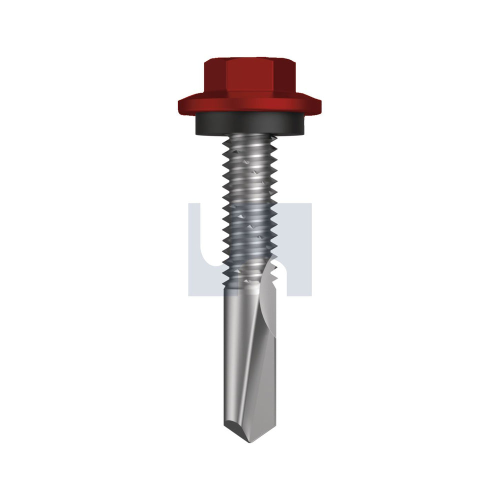 S500 Sds Hex Hd + Washer Manor Red (Scoria) -Cl4 As3566 #12-24 32 - Pk 100_40098420_TMR54SH1224032
