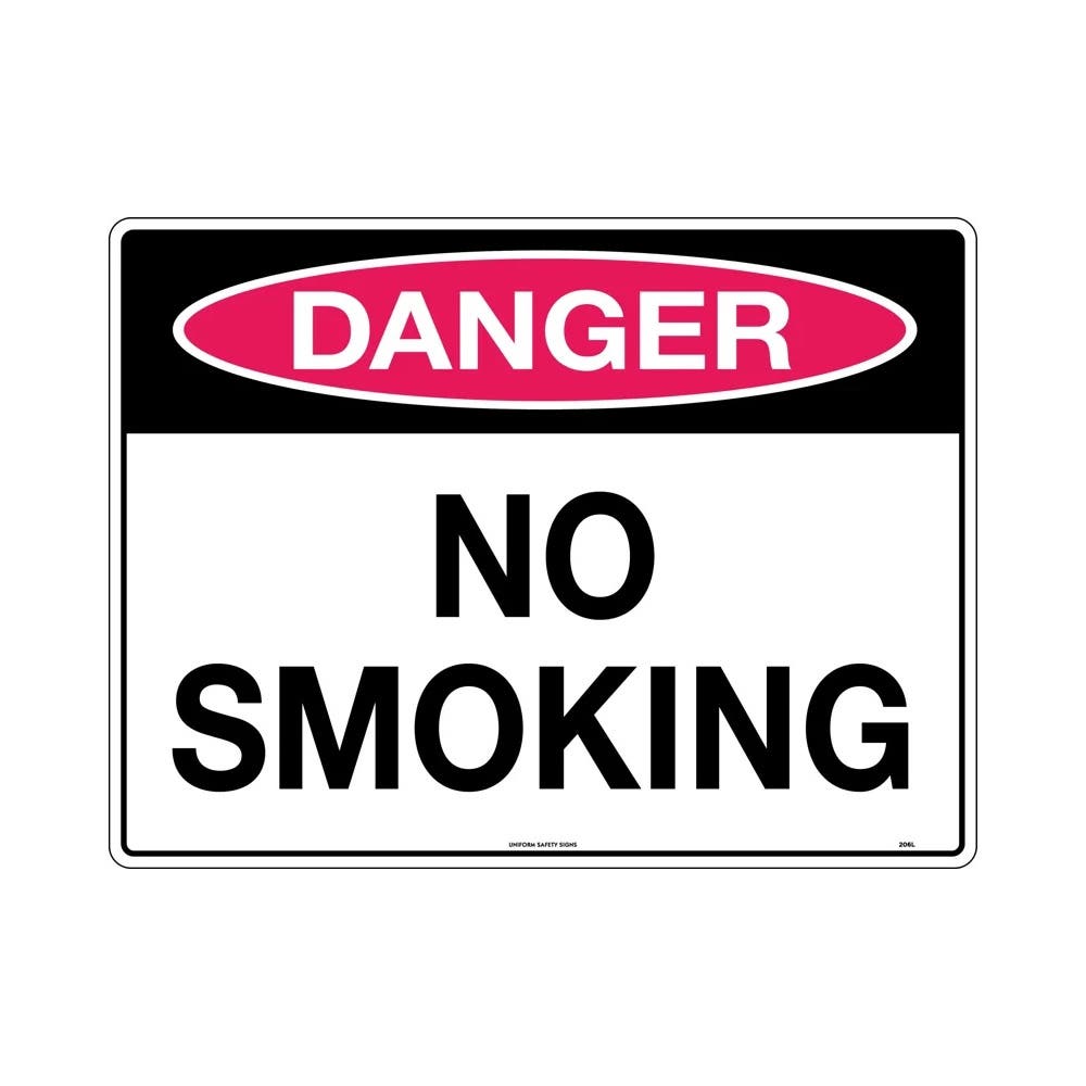Sign DANGER NO SMOKING 300 X 225mm Metal_307876_206MM