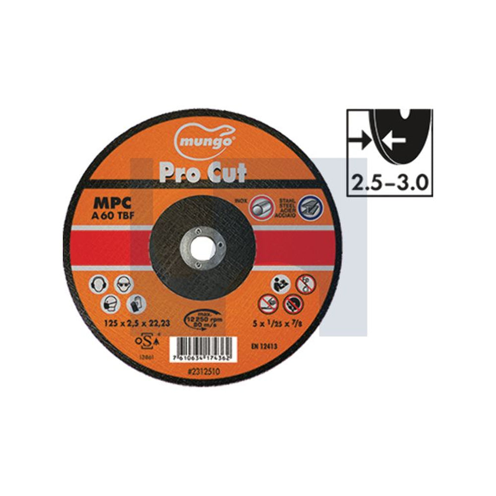 Mpc Pro Cut Cutting Disc 2.5 - 3.0 Mungo 115 2.5 - Pk 25_40092639_MUDMPCP22311525