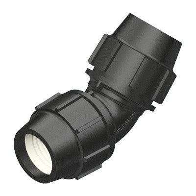 Elbow Black 45 Deg Compression Metric 7460 Plasson 110mm 94090047 7060007