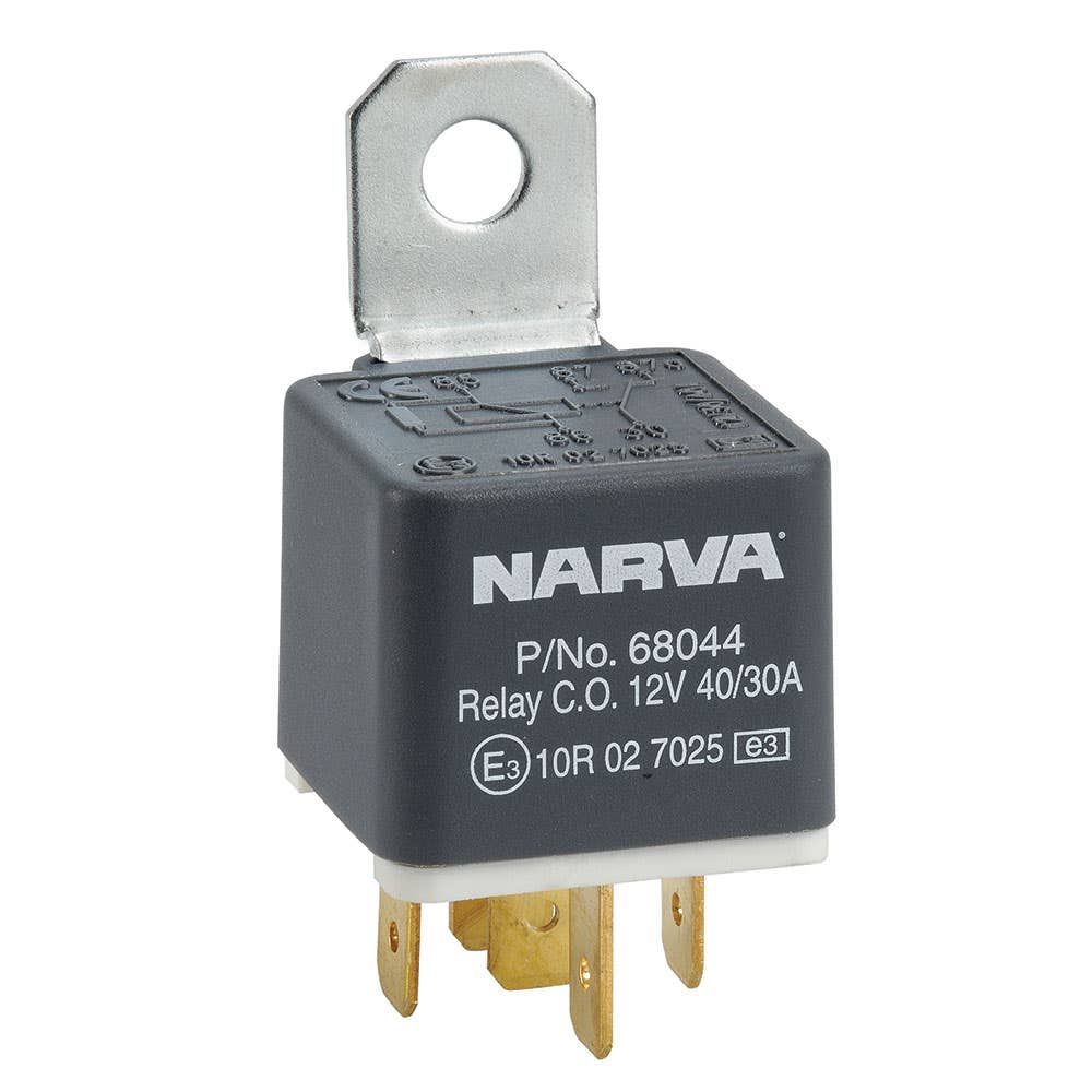 Relay Change Over 5 Pin 12V 40/30A Resistor Narva 228263 68044BL