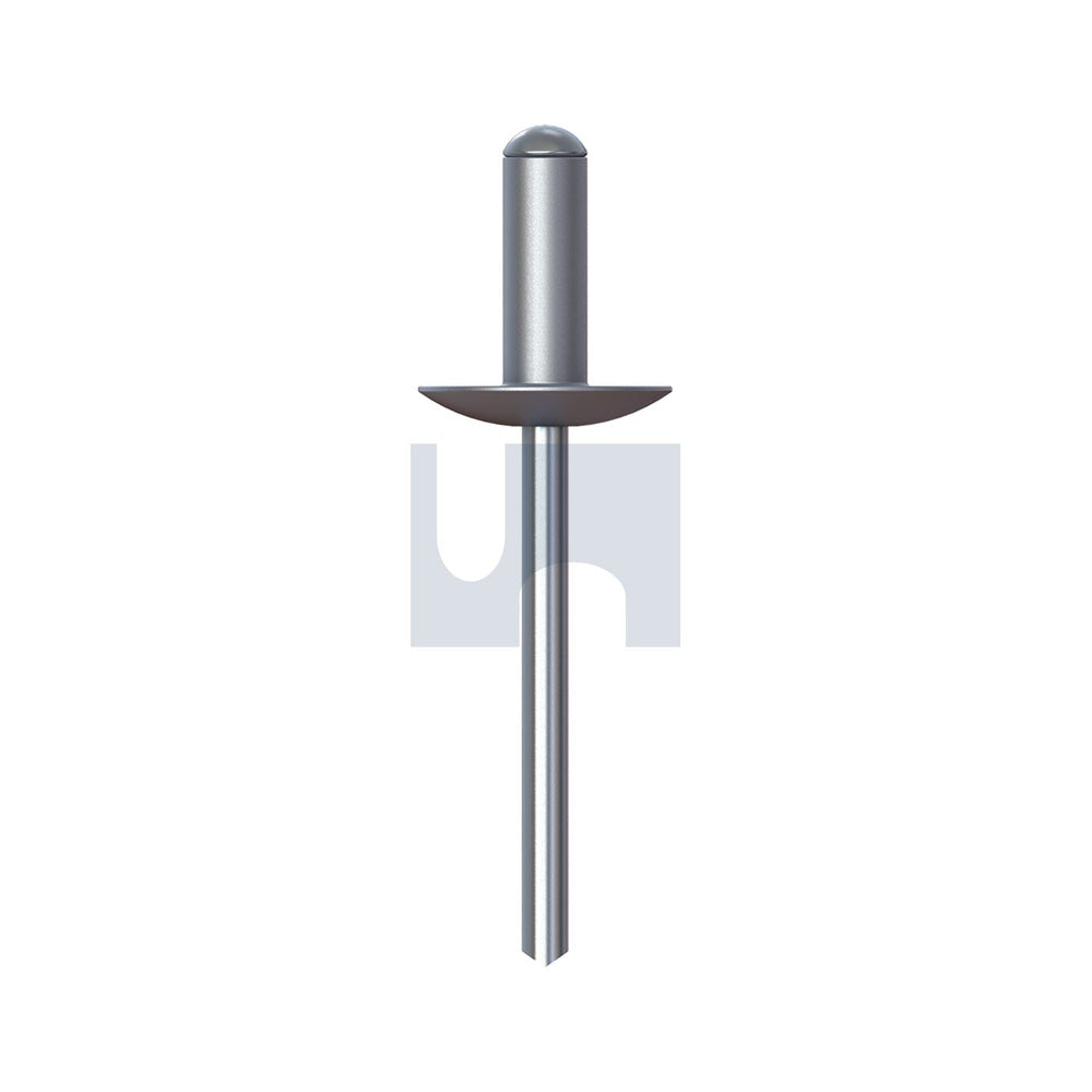 Rivet Dome Hd Large Flange Plain 73As2 - Alum 5052/Steel Zp #610 - Pk 250_40094035_FSR9P73LAS610