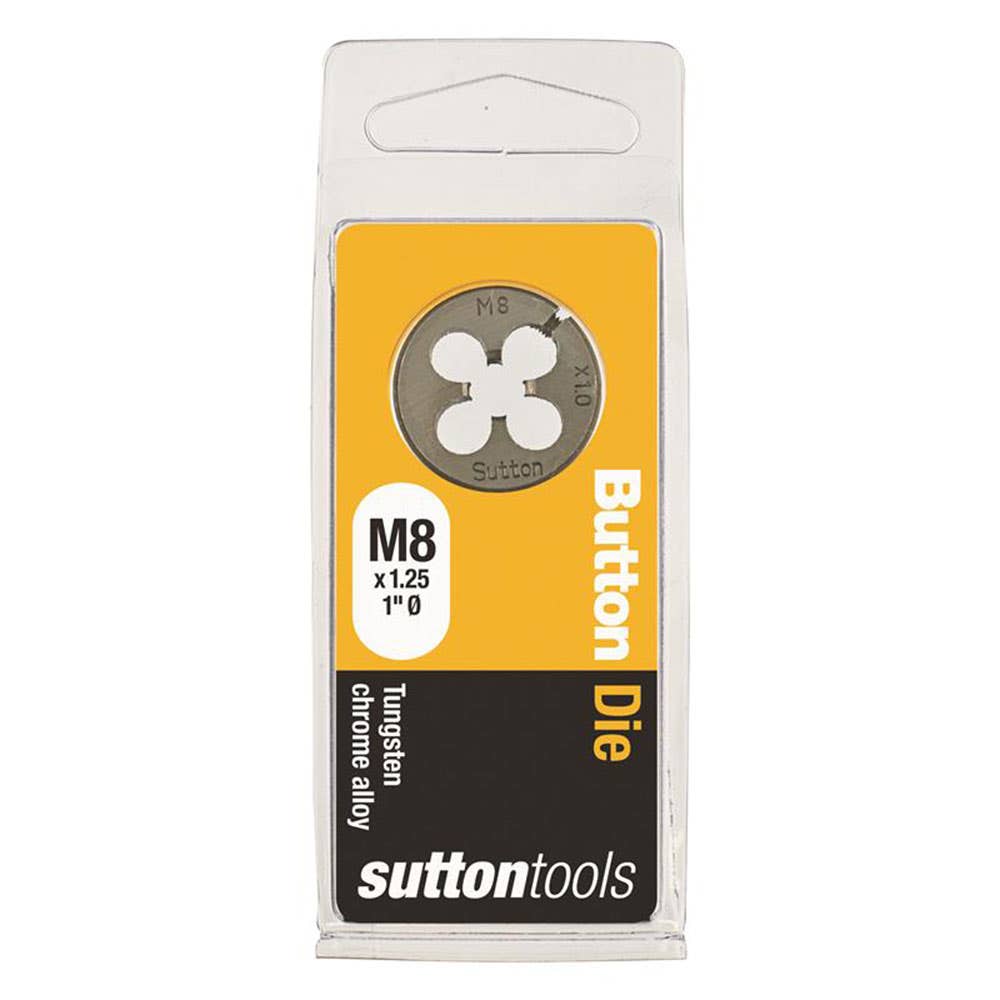 Die Button 1'' OD Carbon Steel ISO Coarse 8mm x 1.25P 2825026 M4000800