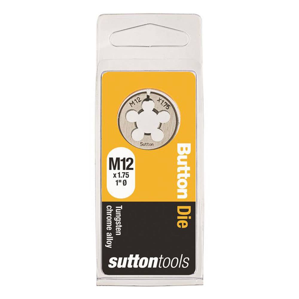 Die Button 1'' OD Carbon Steel ISO Coarse 12mm x 1.75P 2826014 M4001200