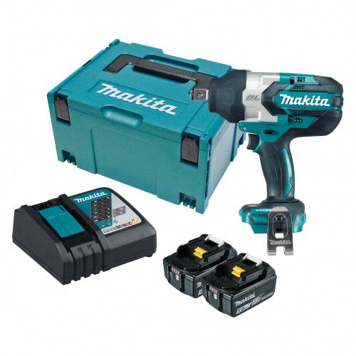MAKITA CORDLESS 3/4 IMPACT GUN RATTLE 2X5AH BAT PLUS CHARGER 285508 DTW1001RTJ