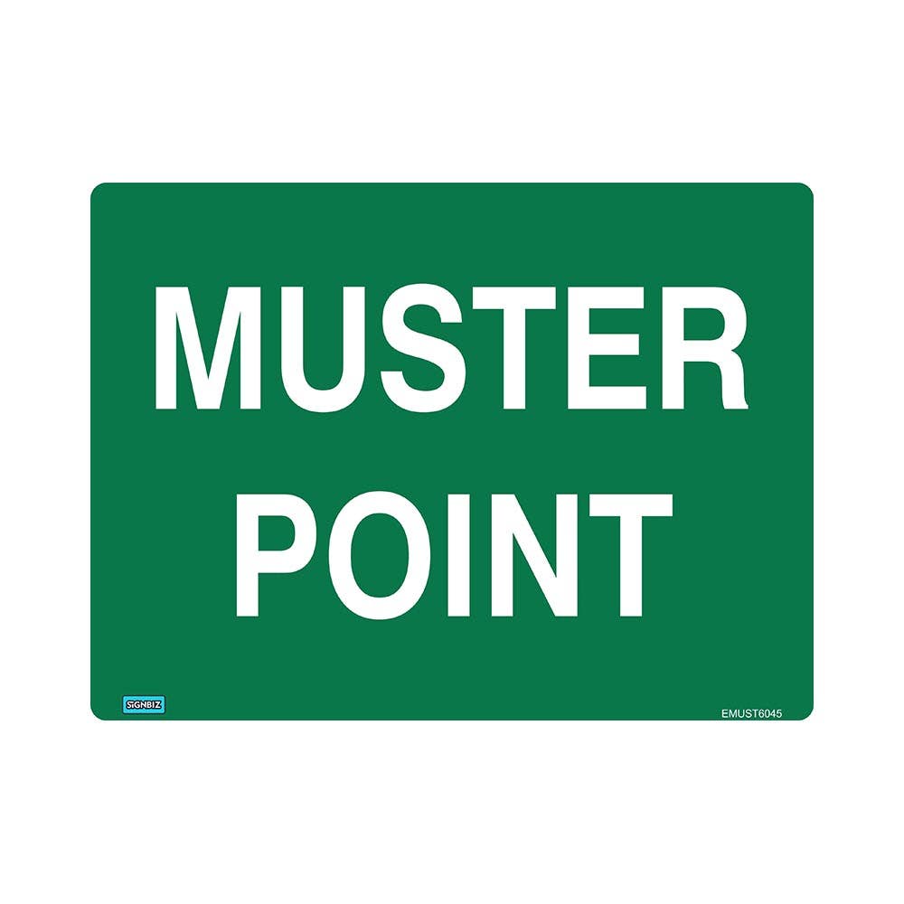 Sign MUSTER POINT 900 X 650mm Fluted_290881_EMUST9060F