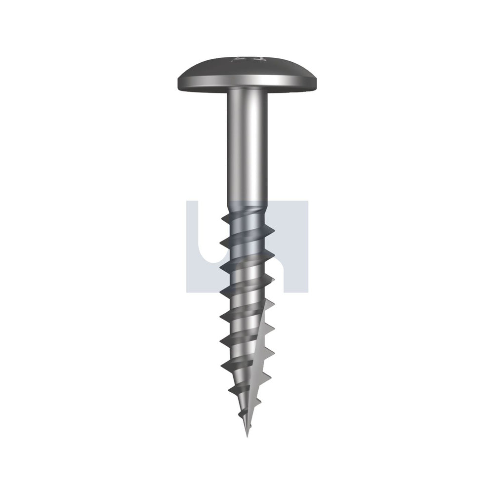 Type 17 Button Head 316 Stainless Square Drive #2 #10-12 30 - Pk 1000_40099344_T16WSUQ1012030