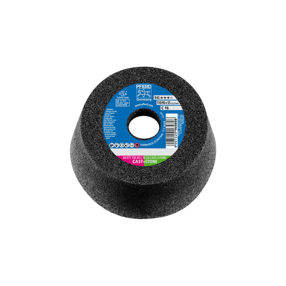 Cup wheel ETT 110x20x22.23 mm C16 SG CAST+STONE for cast material/stone_40108541_63518222
