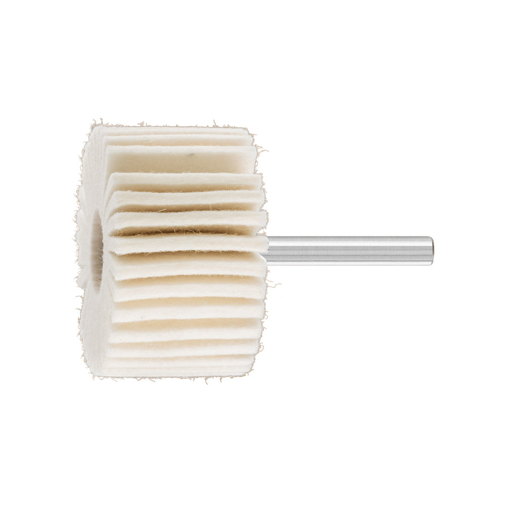 Soft mounted felt flap wheels FLS dia. 50x30 mm shank dia. 6 mm_40108229_44385030