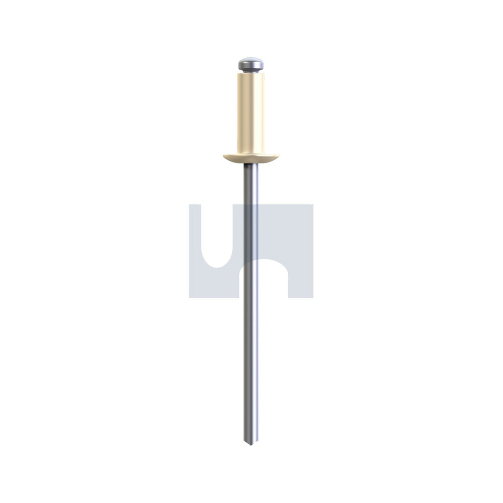 Rivet Dome Hd Open Classic Cream 73 - Alum 5052/Steel Zp #44 - Pk 1000_40093718_RCC73OAS404