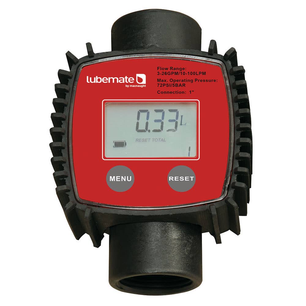 Flow Meter Electronic Diesel 1 BSP(f) 10-100L/min 72psi L-DTFM Lubemate 30004400 L-DTFM