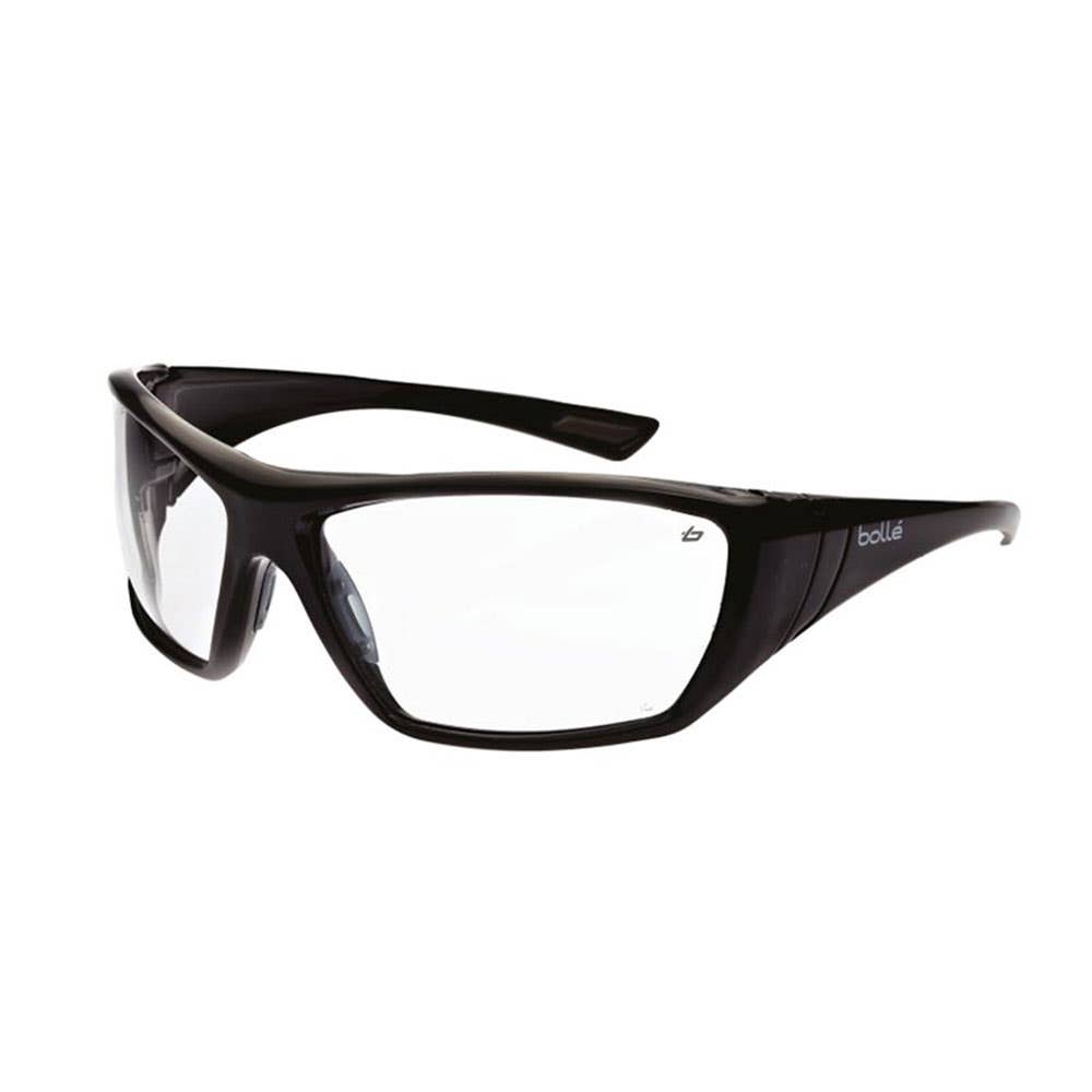 Glasses Safety Platinum Smoke Lens Black Frame Pos Seal Hustler Bolle 30004644 1662602