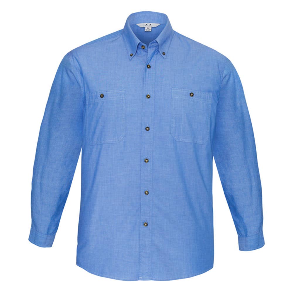 Long Sleeve Chambray Shirt Wrinkle Free Bluescope Logo_BSLSH112